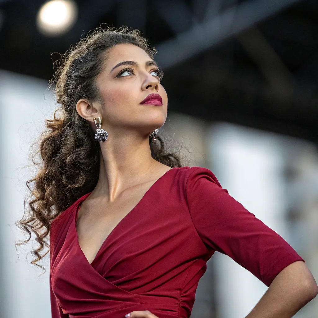 Sophia Rodriguez in a dramatic pose